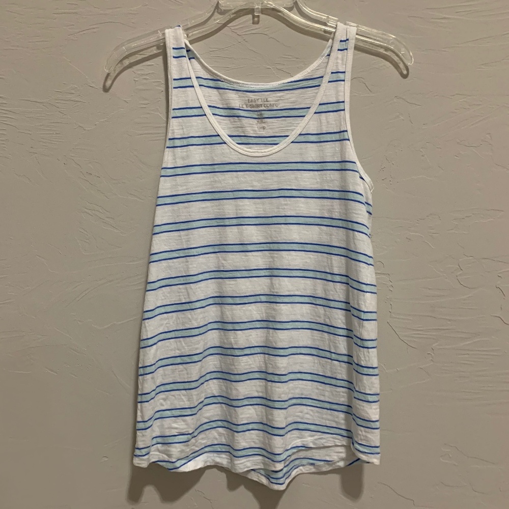 Gap Blue/White Striped Tank Top